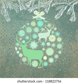 Christmas Invitation card template. And also includes EPS 8 vector