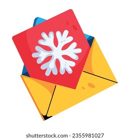 Icono plano de invitación de Navidad disponible para uso premium 