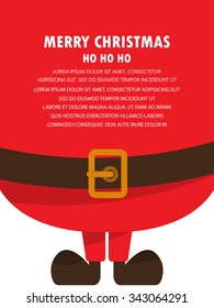 christmas invitation and greeting template. santa clause. can be use for business shopping gift voucher, customer sale promotion, layout, banner, web design. vector illustration