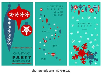 Christmas invitation tamplate. Vector illustration