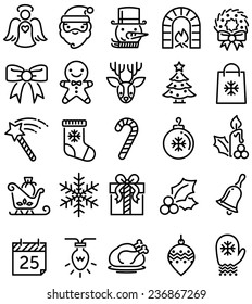 Christmas ios flat style icons