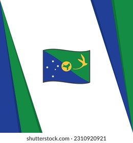 Christmas Island Flag Abstract Background Design Template. Christmas Island Independence Day Banner Social Media Post. Christmas Island Flag