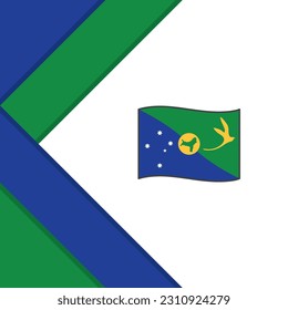 Christmas Island Flag Abstract Background Design Template. Christmas Island Independence Day Banner Social Media Post. Christmas Island Illustration