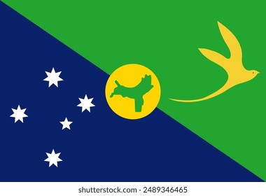 Christmas Island flag illustrator country flags  symbol nation