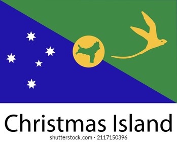 CHRISTMAS ISLAND FLAG VECTOR DESIGN FOR SOCIAL MEDIA AND PRINT MEDIA.
