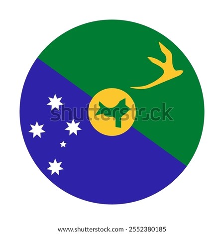 Christmas Island flag vector illustration. Simple flag Christmas Island icon emoji design.