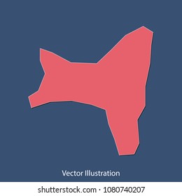 Christmas Island map - High detailed color map of Christmas Island. flat design style, clean and modern. Vector illustration eps 10