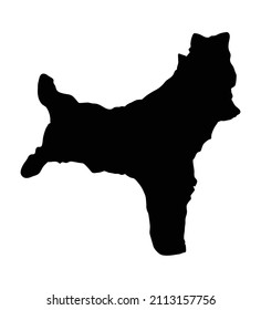 Christmas island map silhouette region, territory, black shape style illustration. Good use for sign, symbol, icon, logo, mascot, or any design you want.