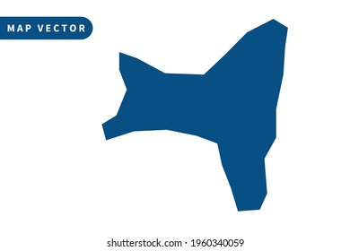 Christmas Island map vector, blue color . on white background. vector eps 10.