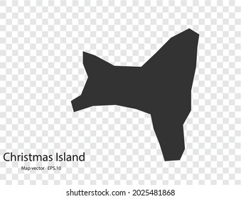 Christmas Island map vector, isolated on transparent background