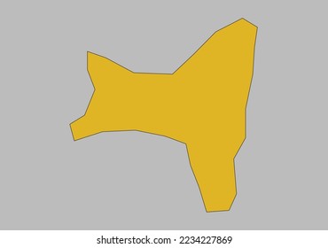 Mapa vectorial de Isla de Navidad, aislado en fondo gris