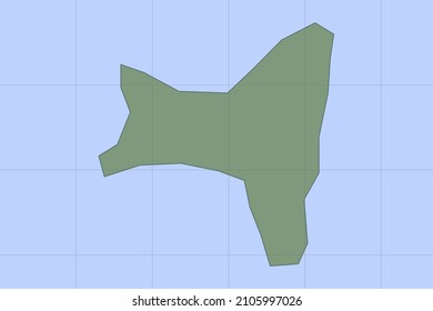 Christmas Island Map - World map International vector template with green color on blue background and grid design for design, education, website, infographic, banner - Vector illustration eps 10