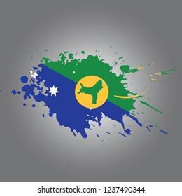 Christmas Island Vector paint stain