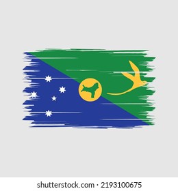 Christmas Islands Flag Brush. National Flag