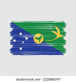 Christmas Islands Flag Brush. National Flag