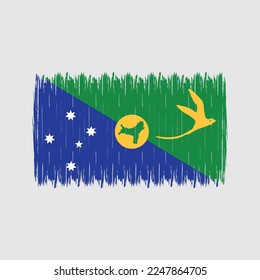Weihnachtsinseln-Flagge Pinselstrich Vektorgrafik