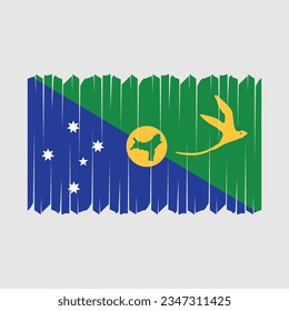 Vector de bandera de las islas de Navidad con fondo transparente