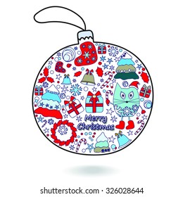 Christmas  isolated ball. Vector illustration