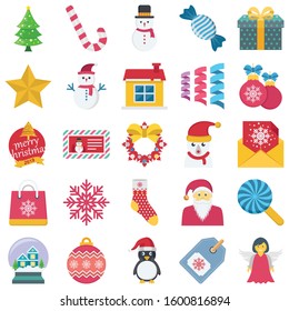 
Christmas Isolated Color Vector icons Set every single icon can be easily modified or edited
