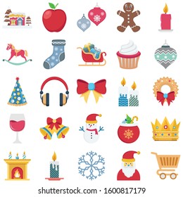 
Christmas Isolated Color Vector icons Set every single icon can be easily modified or edited
