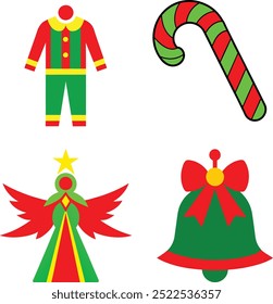Christmas item color vector image illustration on white background