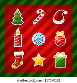 christmas items icons. new year element