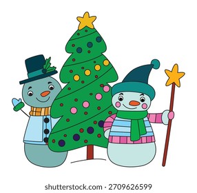 Christmas items is tree cartoon