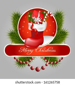 	Christmas jackboot decorative background