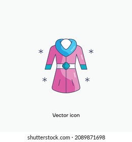 Christmas jacket vector icon. Premium quality.