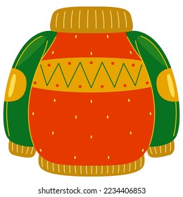 christmas jacket in vector illustration