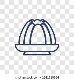 christmas jelly icon. Trendy linear christmas jelly logo concept on transparent background from Christmas collection