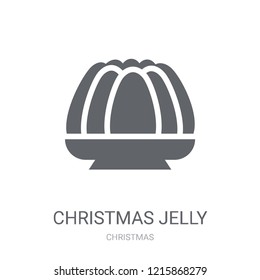christmas jelly icon. Trendy christmas jelly logo concept on white background from Christmas collection. Suitable for use on web apps, mobile apps and print media.