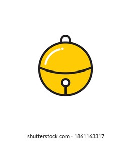 Christmas jingle bell icon isolated on white background