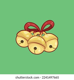 Christmas Jingle Bell with Ribbon Illustration