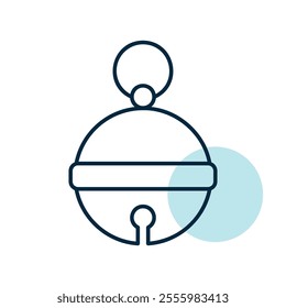 Christmas jingle bell vector icon. Winter sign. Graph symbol for event and holiday web site and apps design, logo, app, UI