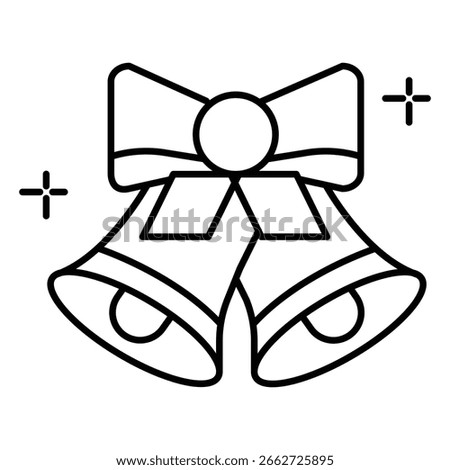 Christmas Jingle Bells Vector Icon for Greeting Card Design Elements
