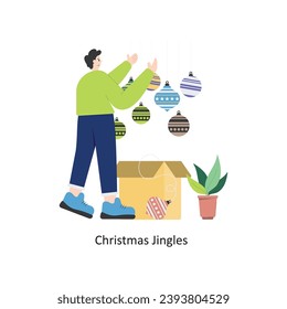 Christmas Jingles vector Flat Design illustration. Symbol on White background EPS 10 File