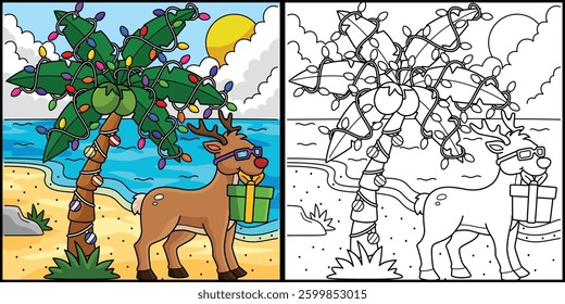 Christmas in July Coconut Christmas Tree Reindeer 