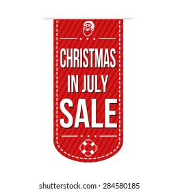 Christmas In July Sale Banner Design Over A White Background, Vector Illustration