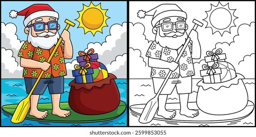 Christmas in July Santa Paddle Boarding 
