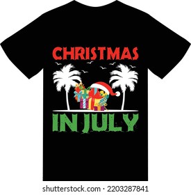 Christmas in july t shirt design 