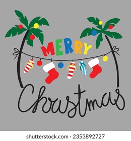 Christmas in July - vector graphics.