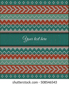 Christmas jumper fragment with 2017 New Year. Card of New Year 2017 with knitted texture. vector illustration for winter holiday, new years eve, silvester