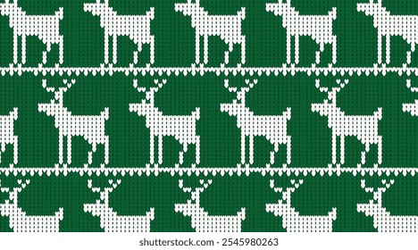 Christmas Jumper Pattern Kniting pattern. green christmas background