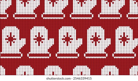 Christmas Jumper Pattern Kniting pattern. red christmas background