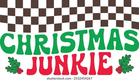 Christmas Junkie T Shirt Design