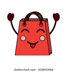 christmas kawaii shop bag character comic