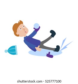Christmas kid playing winter vector