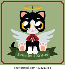 Christmas kitty banner
