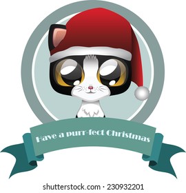 Christmas kitty greeting